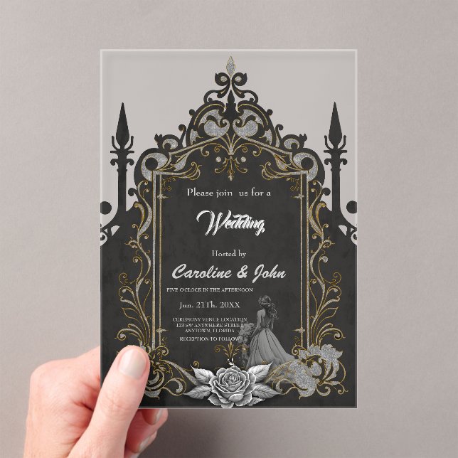 Luxury meets romance. acrylic invitations (Insitu (Handheld))
