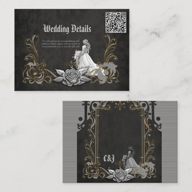 Luxury meets romance.  enclosure card (Front/Back)