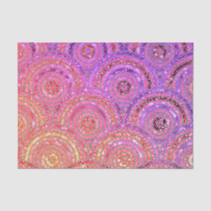 Luxury Metal Foil Glitter Pink Gold Dots Circles Tissue Paper