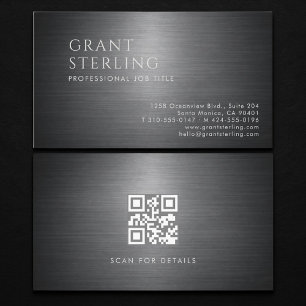 Luxury Metallic QR Code Business Card