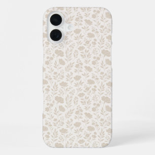 Luxury Minimal Botanical Pattern iPhone 16 Plus Case