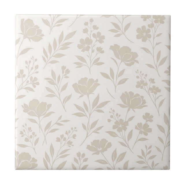 Luxury Minimal Botanical Pattern Tile (Front)