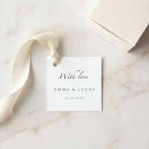 Luxury Minimal  | Elegant Modern Wedding Favor Tag