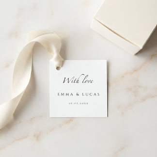 Luxury Minimal  | Elegant Modern Wedding Favor Tag
