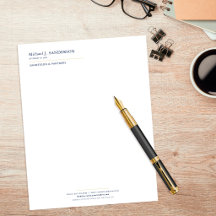Luxury minimal elegant navy gold attorney