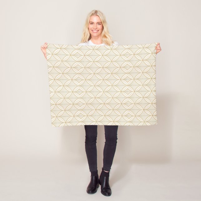 Luxury Minimal Geometric Seamless Pattern Fleece Blanket (In Situ)