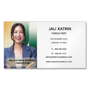 Luxury minimal modern professional photo magnetic business card