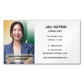 Luxury minimal modern professional photo magnetic business card