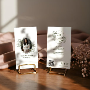 Luxury Minimal Modern Simple Professional Photo Business Card