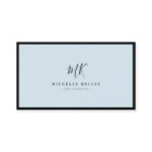 Luxury Minimal Monogram Black Blue Chic Stylish