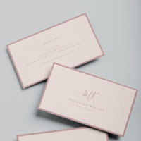 Luxury Minimal Monogram Blush Pink Rose Chic