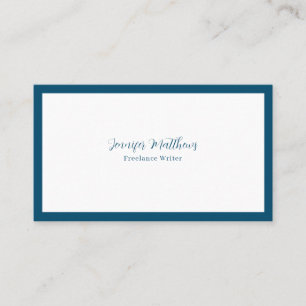 Luxury Minimal Monogram navy blue Business Card