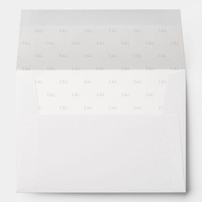 Luxury Minimal Monogram Wedding Envelope (Back (Bottom))