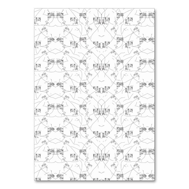 Luxury Minimalist Abstract Pattern Design Table Number (Front)