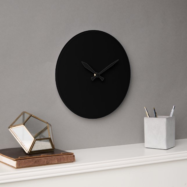 Luxury Minimalist Black Christmas Collection Large Clock (Office)