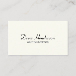 Luxury Minimalist Black Ivory Business Card
