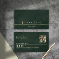 Luxury Minimalist Dark Emerald Green & Gold