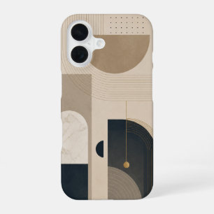 Luxury Minimalist Geometric Abstract Design in NBG iPhone 16 Case