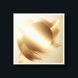 Luxury Minimalist Golden Disc - Elegant Abstract B Canvas Print<br><div class="desc">A sophisticated minimalist composition featuring a large, textured metallic gold disc centered among fluid, sweeping brushstrokes. This elegant art piece plays with light and shadow on a warm cream background, creating a sense of "quiet luxury". Perfect for contemporary office decor, high-end living rooms, or any modern space seeking a touch...</div>