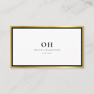 Luxury Minimalist Metallic Gold Business Card