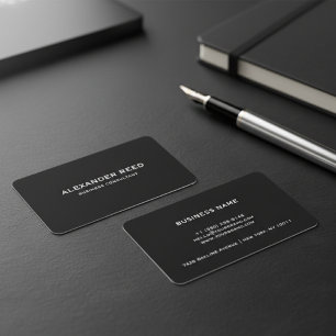 Luxury Minimalist Modern Professional Black Business Card