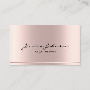 Luxury Minimalist Rosegold Eyelash Lashes Business Card