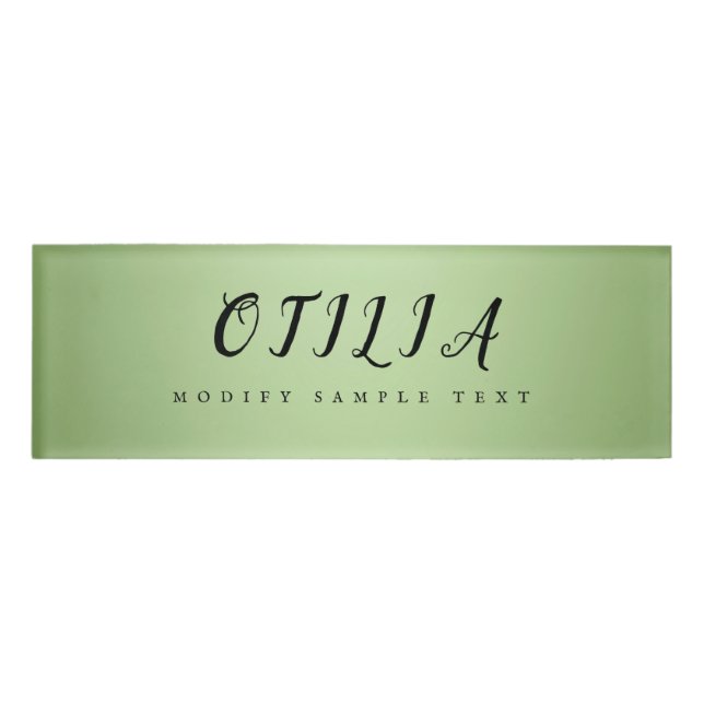 Luxury Mint Green Beauty Salon Staff Name Badges (Front)
