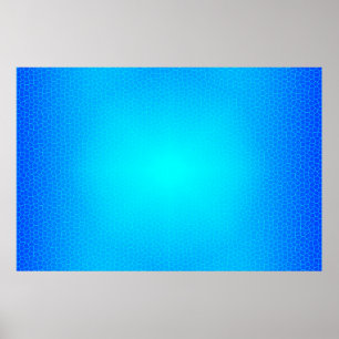 Luxury Modern Blue Art Sky Sun Stained Glass Poster