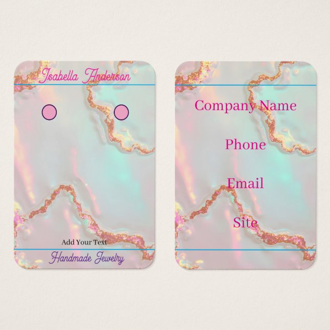 Luxury Modern Blush Pink Soft Mint Gold Collection (Front & Back)
