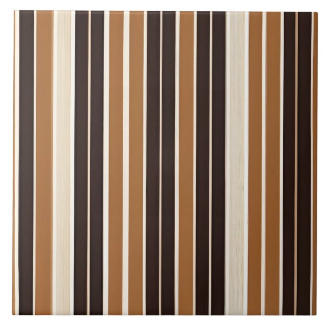 Luxury Modern Brown White Linen Texture Collection Tile (Front)