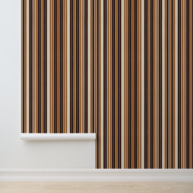 Luxury Modern Brown White Linen Texture Collection Wallpaper (Application)