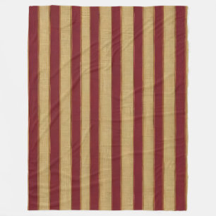 Luxury Modern Burgundy Gold Linen Collection Fleece Blanket
