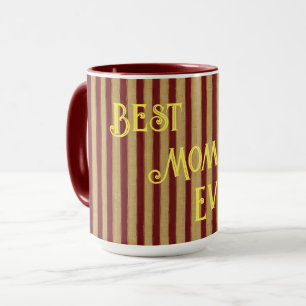 Luxury Modern Burgundy Gold Linen Collection Mug
