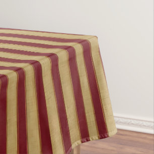 Luxury Modern Burgundy Gold Linen Collection Tablecloth