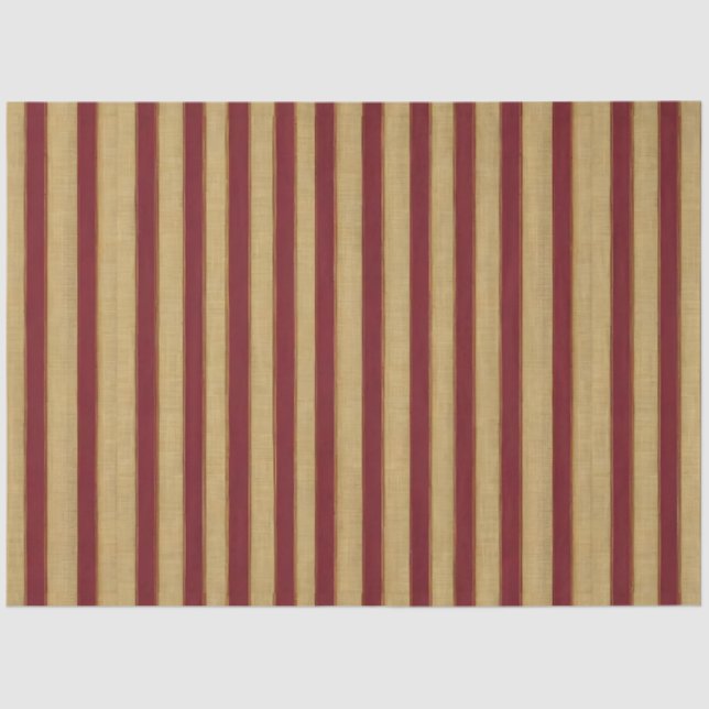 Luxury Modern Burgundy Gold Linen Collection Tissue Paper (Front)