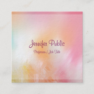 Luxury Modern Colourful Abstract Art Template Tren Square Business Card