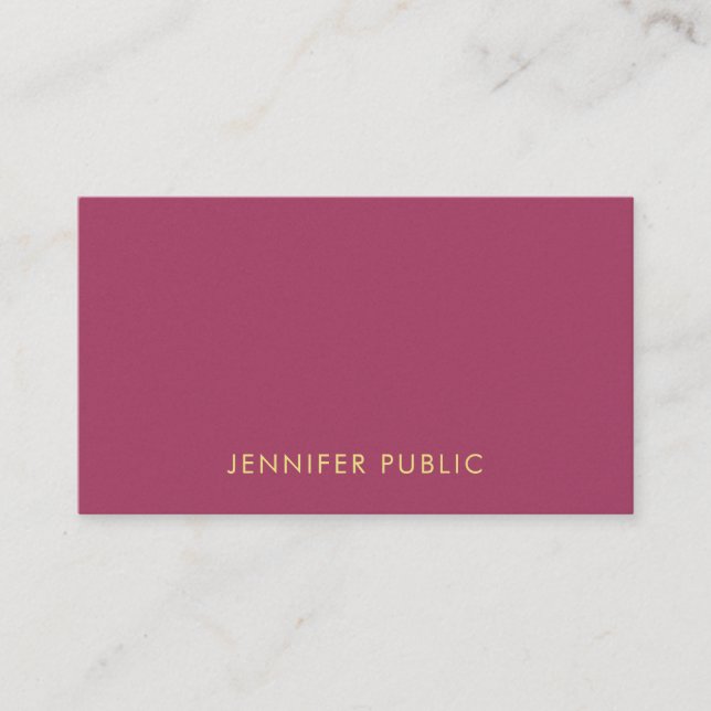 Luxury Modern Elegant Colours Simple Template Business Card (Front)