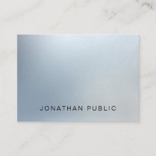 Luxury Modern Elegant Design Silver Look Plain Business Card