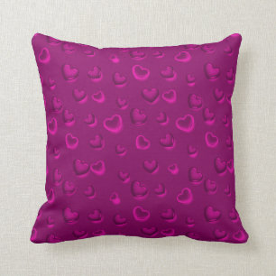 Luxury Modern Elegant Glitter Pink Heart Cushion