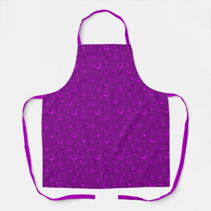 Luxury Modern Elegant Glitter Purple Heart Apron