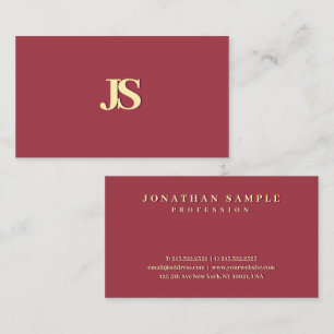 Luxury Modern Elegant Gold Color Text Template Business Card