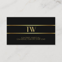 Luxury Modern Elegant Gold Monogrammed Card
