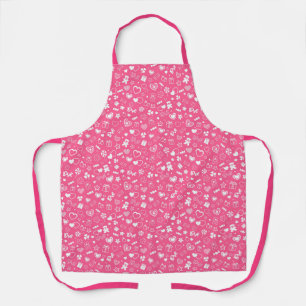 Luxury Modern Elegant Love Pink Heart Apron
