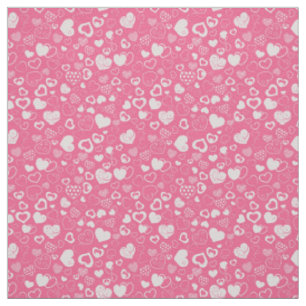 Luxury Modern Elegant Love Pink Heart Fabric