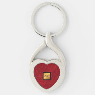 Luxury Modern Elegant Love Red Heart Key Ring