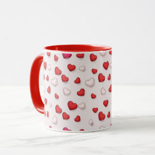 Luxury Modern Elegant Love Red Heart Mug