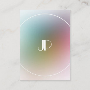 Luxury Modern Elegant Monogrammed Colorful Trendy Business Card