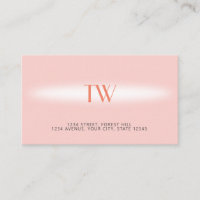 Luxury Modern Elegant Pale Pink Monogrammed