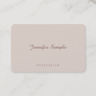 Luxury Modern Elegant Script Simple Plain Trendy Business Card