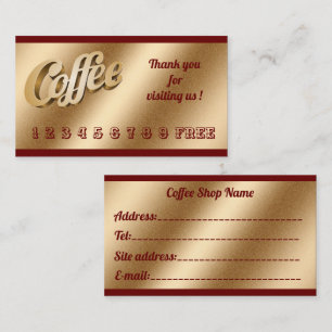 Luxury Modern Free Gold Coffee Business Card